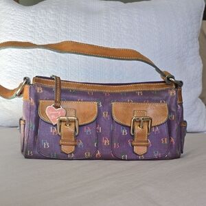 Dooney & Bourke Purple Monogram Shoulder Bag